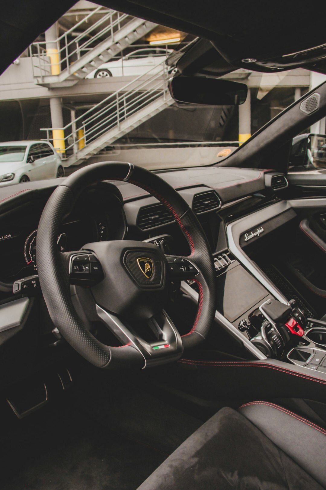 luxury car interior detail