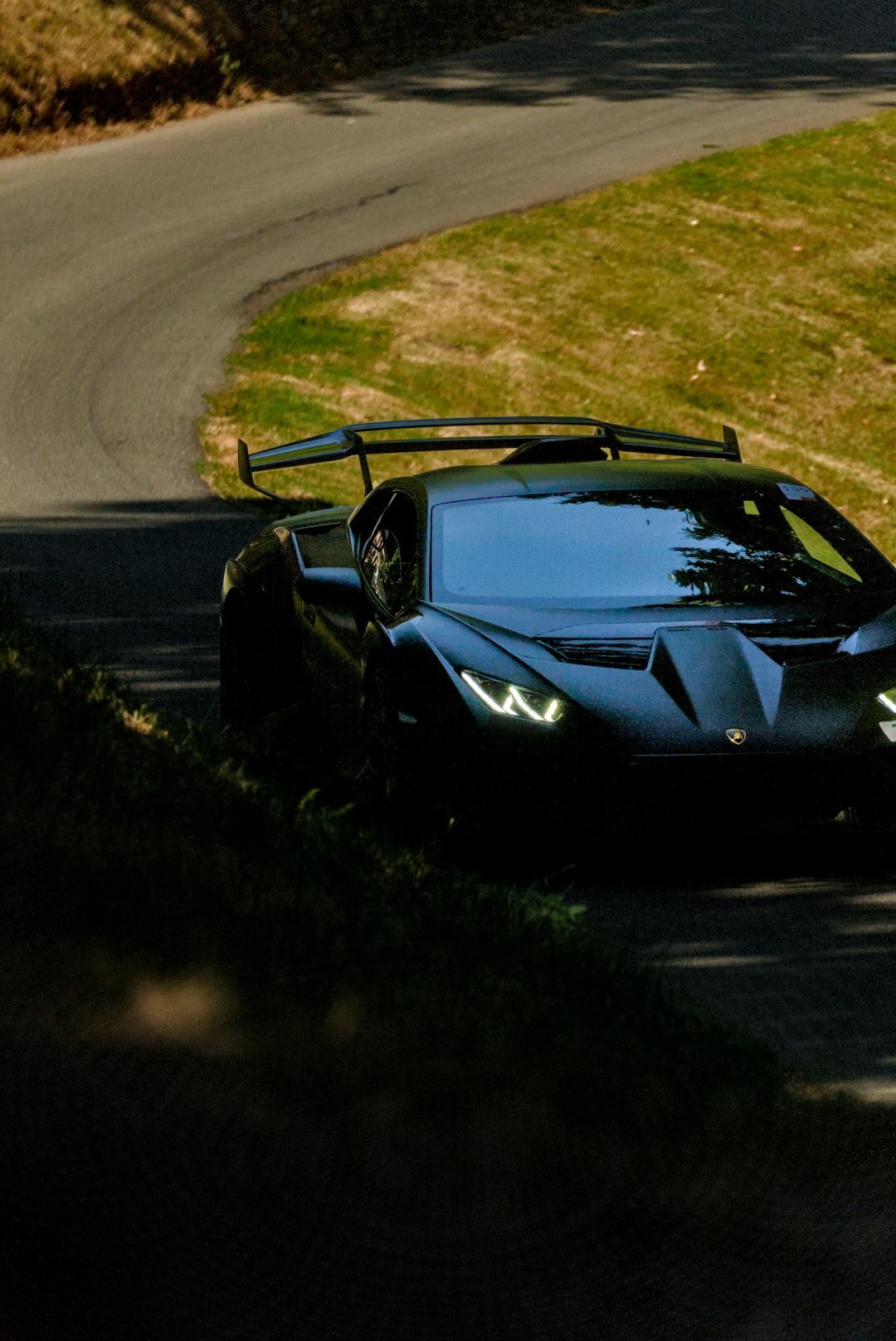 luxury sports car on road