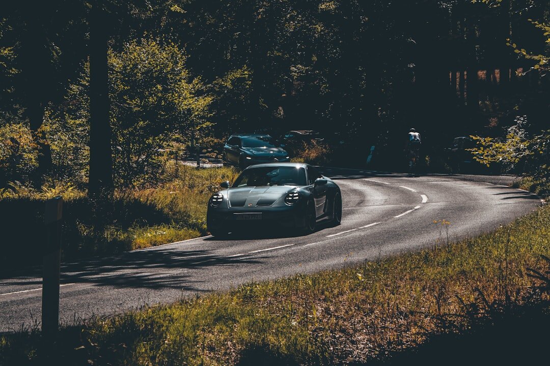 luxury sports car on road